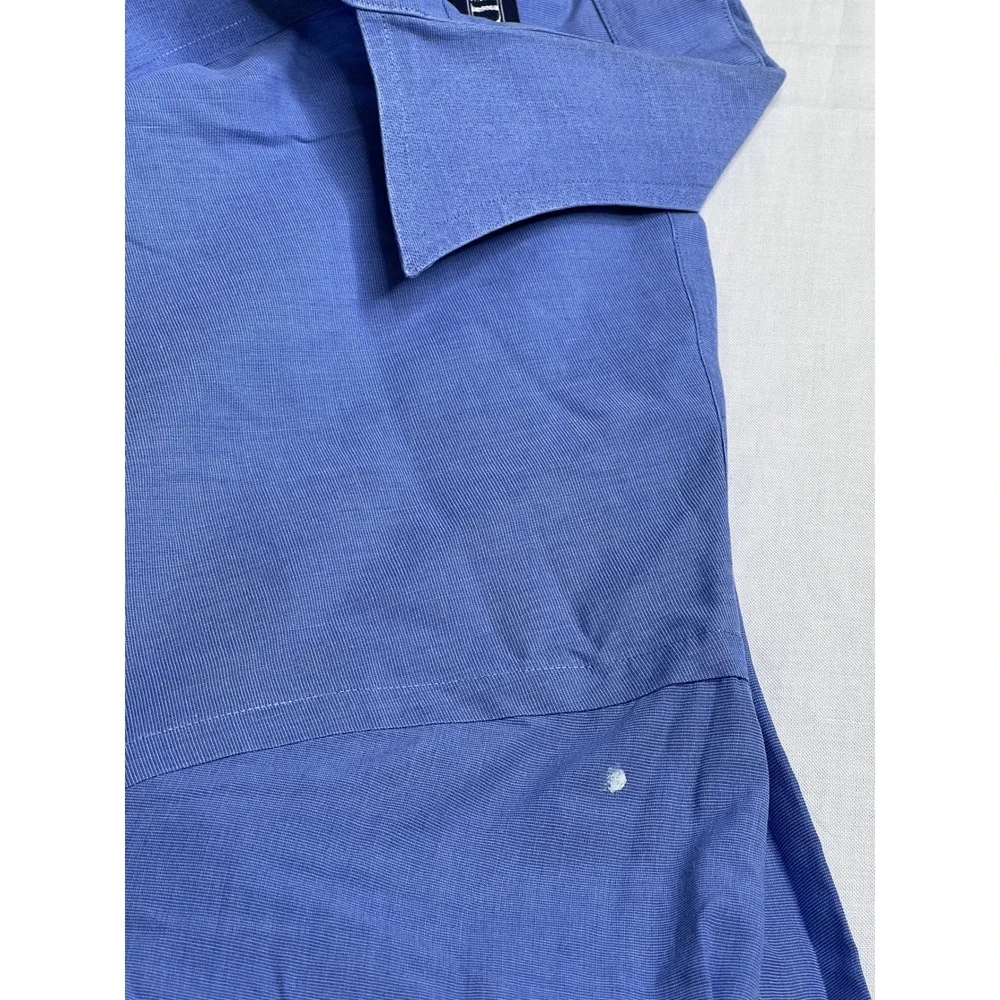 Lands' End Mens Dress Shirt Blue Long Sleeve Button Down 15.5‎ 32